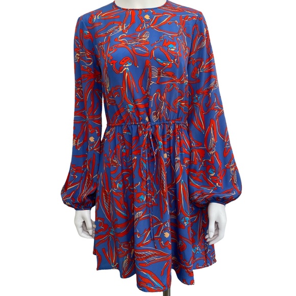 Diane Von Furstenberg Dresses & Skirts - Diane Von Furstenberg Tie Waist Floral Silk Dress Style 10836DVF Size 8